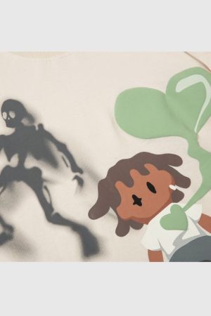 Style Core Aesthetics, New Style Trends Cartoon Skull Printed Tee