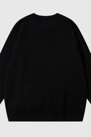 Style Core Aesthetics, New Style Trends Cartoon Spotted Dinosaur Embroidered Pullover