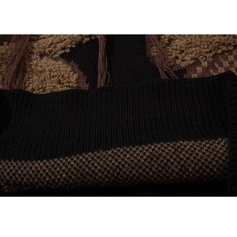 Style Core Aesthetics, New Style Trends Cartoon Tassel Bear Embroidered Pullover Style Core Aesthetics, New Style Trends Cartoon Tassel Bear Embroidered Pullover