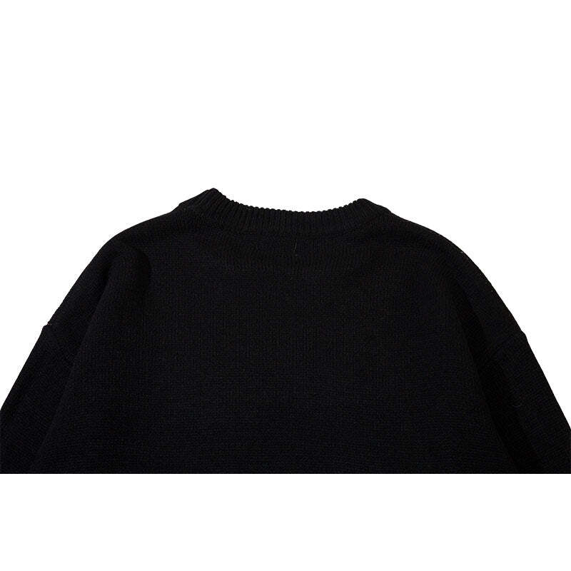 Style Core Aesthetics, New Style Trends Cartoon Tassel Bear Embroidered Pullover Style Core Aesthetics, New Style Trends Cartoon Tassel Bear Embroidered Pullover