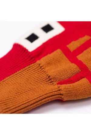 Style Core Aesthetics, New Style Trends Cartoon Window Pattern Collared Sweater