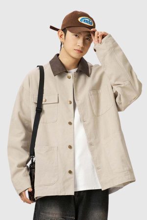 Style Core Aesthetics, New Style Trends Casual Beige Jacket