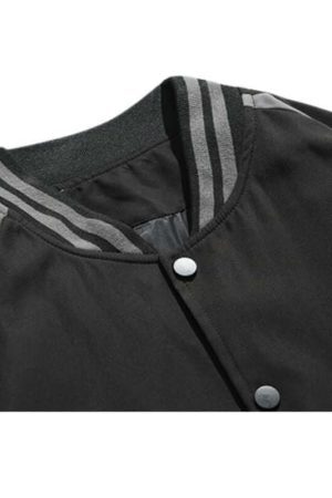 Style Core Aesthetics, New Style Trends Casual Color-Block Baseball Jacket