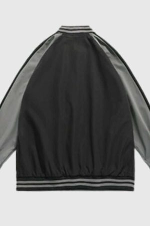 Style Core Aesthetics, New Style Trends Casual Color-Block Baseball Jacket