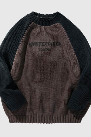 Style Core Aesthetics, New Style Trends Casual Contrast Sleeve Pullover