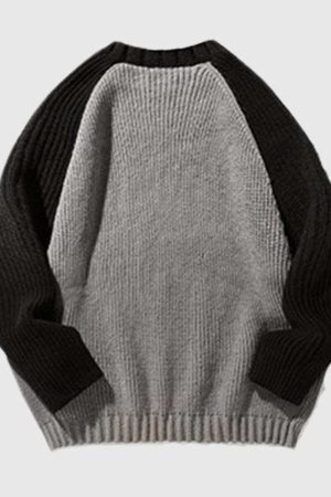 Style Core Aesthetics, New Style Trends Casual Contrast Sleeve Pullover