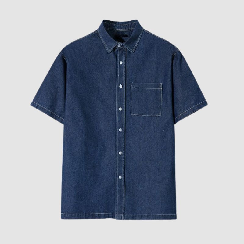 Style Core Aesthetics, New Style Trends Casual Denim Shirt Set Style Core Aesthetics, New Style Trends Casual Denim Shirt Set