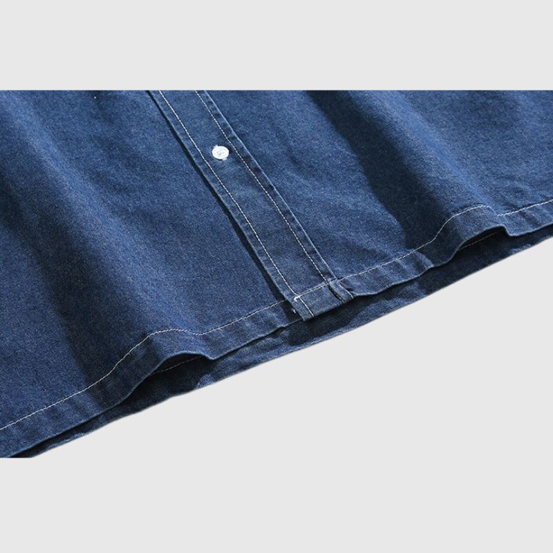 Style Core Aesthetics, New Style Trends Casual Denim Shirt Set Style Core Aesthetics, New Style Trends Casual Denim Shirt Set