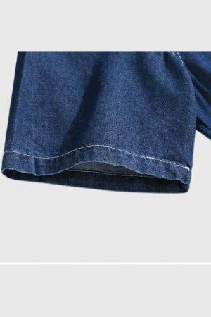 Style Core Aesthetics, New Style Trends Casual Denim Shirt Set