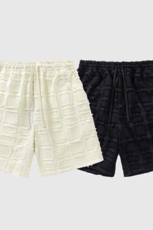 Style Core Aesthetics, New Style Trends Casual Solid Plaid Shorts