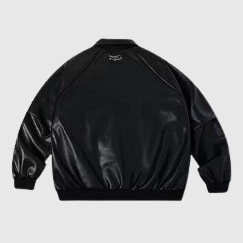 Style Core Aesthetics, New Style Trends Casual Zip-Up Fashionable Collar Leather Jacket Style Core Aesthetics, New Style Trends Casual Zip-Up Fashionable Collar Leather Jacket