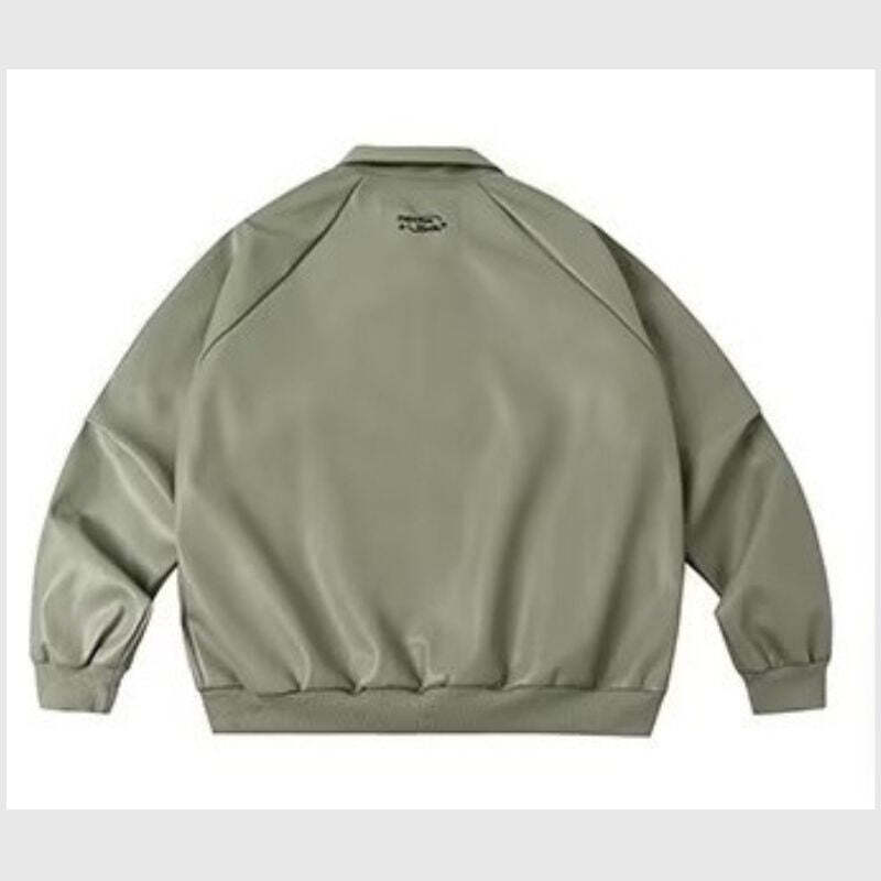 Style Core Aesthetics, New Style Trends Casual Zip-Up Fashionable Collar Leather Jacket Style Core Aesthetics, New Style Trends Casual Zip-Up Fashionable Collar Leather Jacket