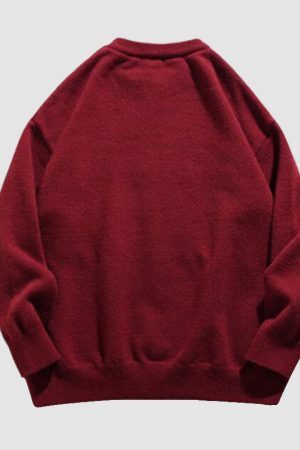 Style Core Aesthetics, New Style Trends Cat Pattern Jacquard Pullover