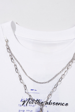 Style Core Aesthetics, New Style Trends Cat Print Necklace Tee