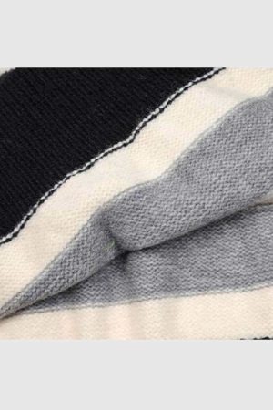 Style Core Aesthetics, New Style Trends Cat Striped Knit Sweater