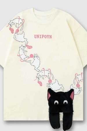 Style Core Aesthetics, New Style Trends Charming Cat Tee