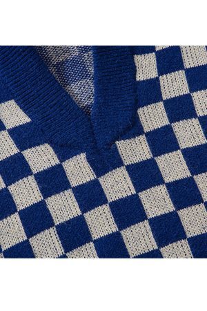 Style Core Aesthetics, New Style Trends Checkerboard Hooded Sweater