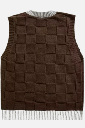Style Core Aesthetics, New Style Trends Checkered Knit Vest