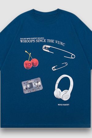 Style Core Aesthetics, New Style Trends Cherry & Pin Print Tee