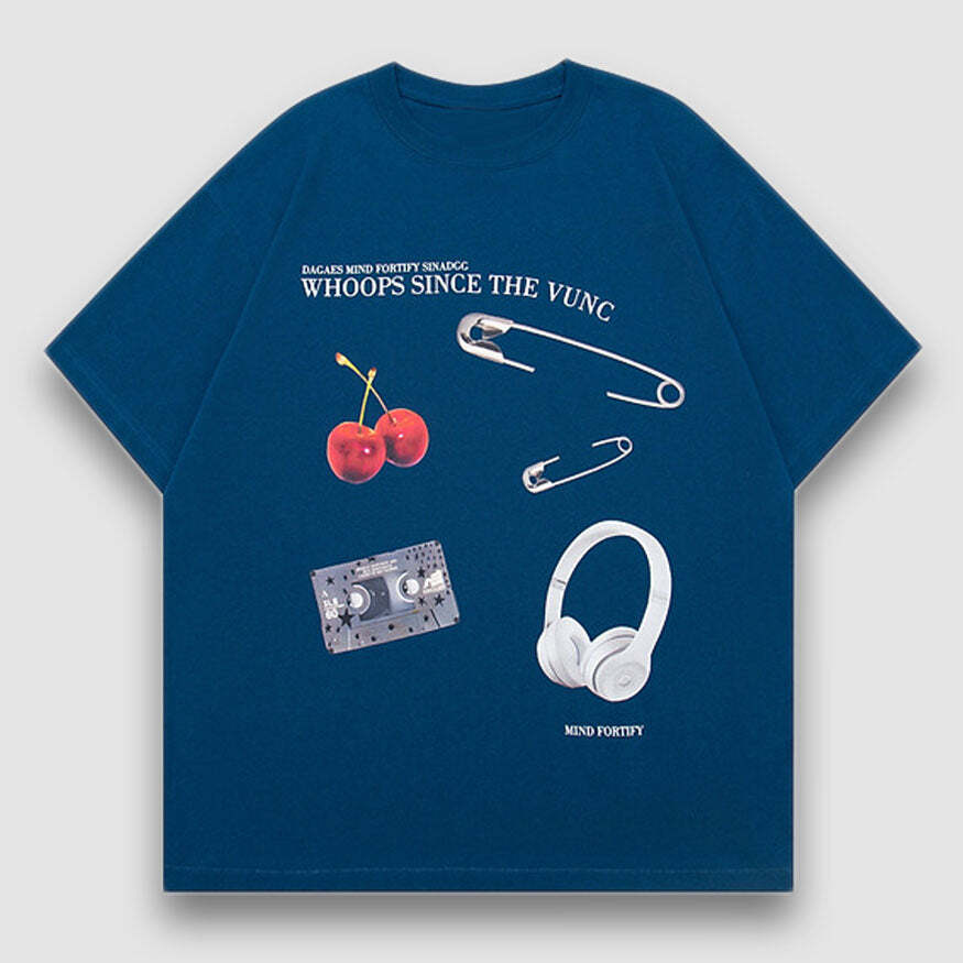 Style Core Aesthetics, New Style Trends Cherry & Pin Print Tee