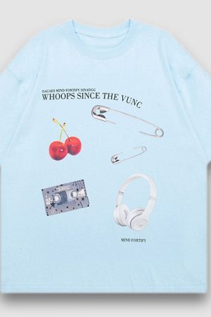 Style Core Aesthetics, New Style Trends Cherry & Pin Print Tee