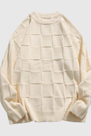 Style Core Aesthetics, New Style Trends Chessboard Knit Sweater