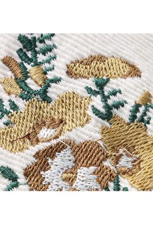 Style Core Aesthetics, New Style Trends Chic Floral Embroidery Bow Overalls