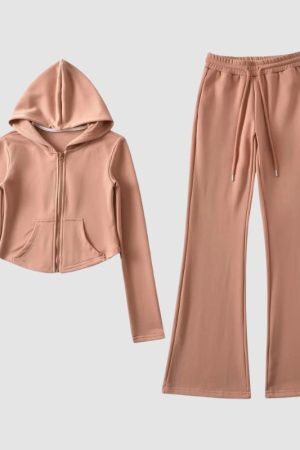 Style Core Aesthetics, New Style Trends Chic hooded tracksuit set