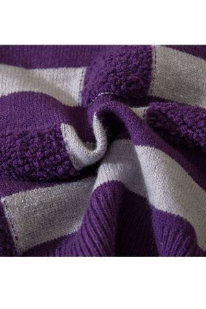 Style Core Aesthetics, New Style Trends Chic Turndown Collar Striped Cropped Sweater