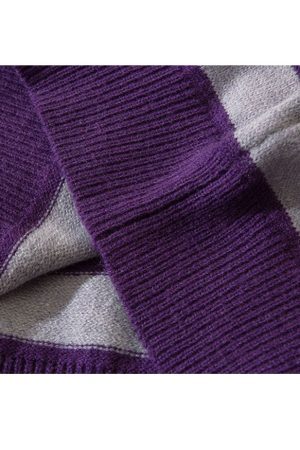 Style Core Aesthetics, New Style Trends Chic Turndown Collar Striped Cropped Sweater