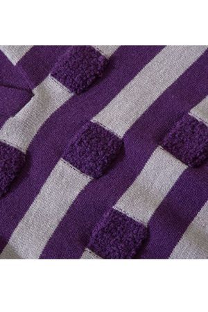 Style Core Aesthetics, New Style Trends Chic Turndown Collar Striped Cropped Sweater