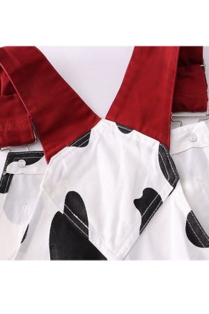 Style Core Aesthetics, New Style Trends Childlike Cow Print Dungarees