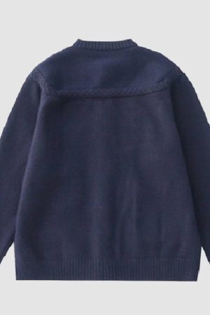 Style Core Aesthetics, New Style Trends Childlike Duck Pattern Cardigan Sweater