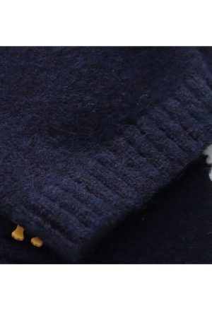 Style Core Aesthetics, New Style Trends Childlike Duck Pattern Cardigan Sweater