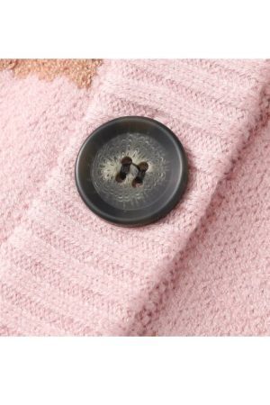 Style Core Aesthetics, New Style Trends Childlike Landscape Illustration Jacquard Cardigan Sweater