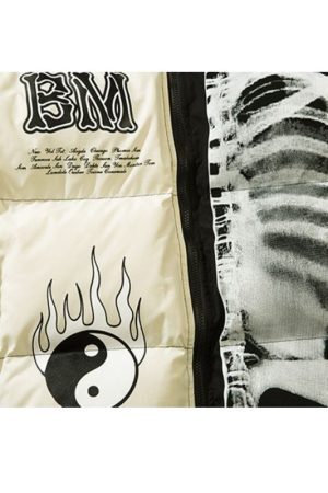 Style Core Aesthetics, New Style Trends Chinese Streetwear Color-Block Hooded Coat