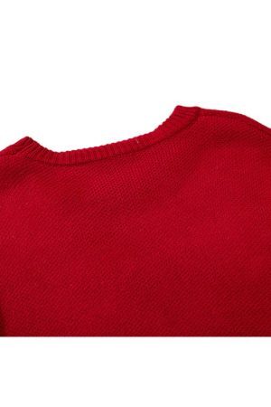 Style Core Aesthetics, New Style Trends Christmas Bear Jacquard Pullover