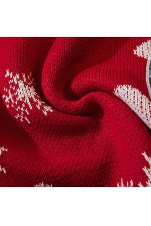 Style Core Aesthetics, New Style Trends Christmas Bear Jacquard Pullover