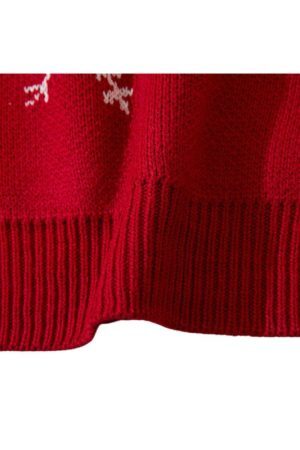 Style Core Aesthetics, New Style Trends Christmas Bear Jacquard Pullover