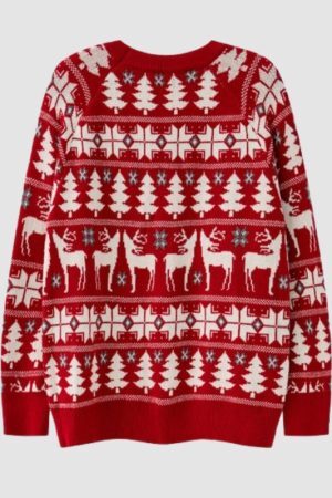 Style Core Aesthetics, New Style Trends Christmas Elk Jacquard Pullover