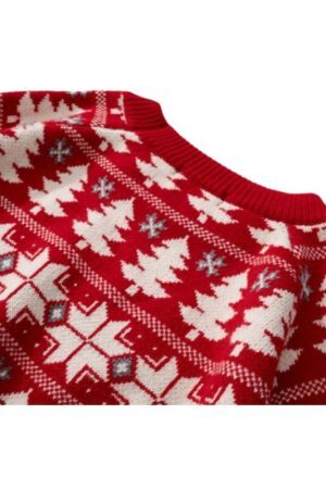 Style Core Aesthetics, New Style Trends Christmas Elk Jacquard Pullover