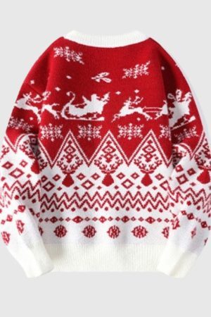 Style Core Aesthetics, New Style Trends Christmas Pattern Lazy Sweater