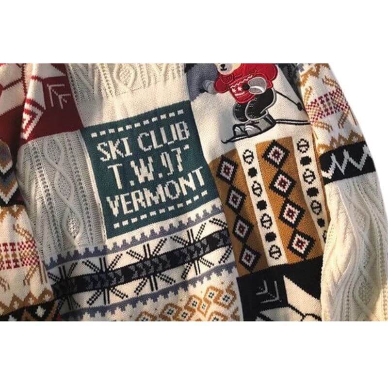 Style Core Aesthetics, New Style Trends Christmas Ski Bear Sweater Style Core Aesthetics, New Style Trends Christmas Ski Bear Sweater