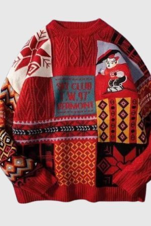 Style Core Aesthetics, New Style Trends Christmas Ski Bear Sweater