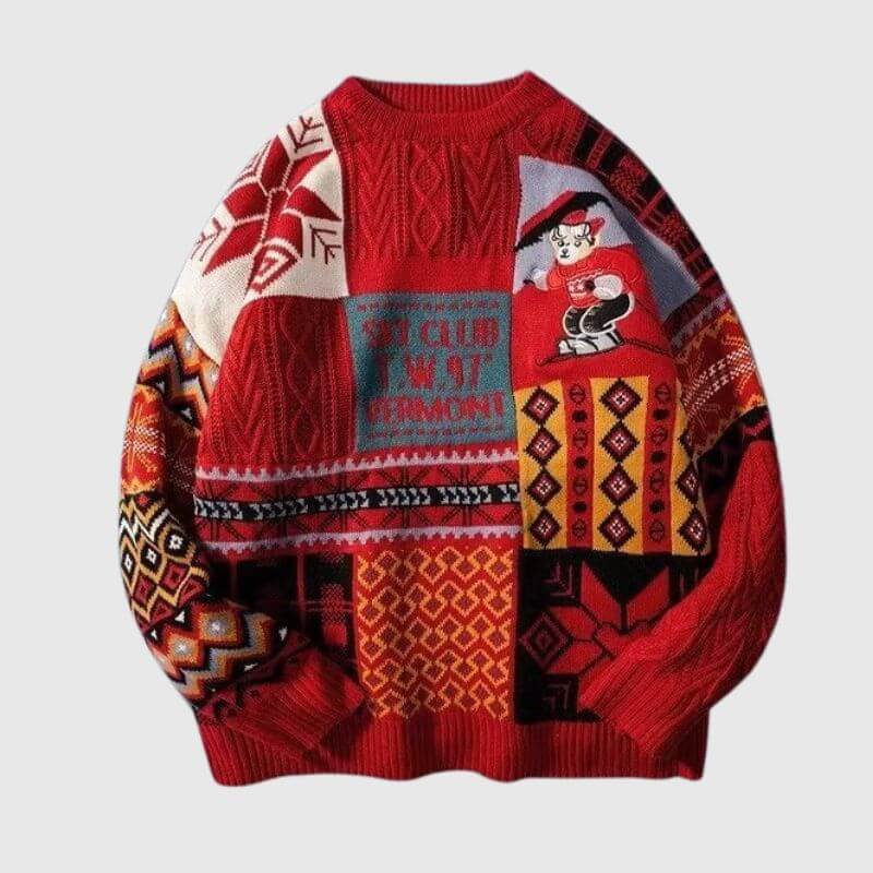 Style Core Aesthetics, New Style Trends Christmas Ski Bear Sweater Style Core Aesthetics, New Style Trends Christmas Ski Bear Sweater