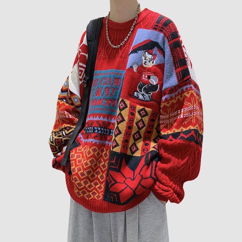 Style Core Aesthetics, New Style Trends Christmas Ski Bear Sweater Style Core Aesthetics, New Style Trends Christmas Ski Bear Sweater