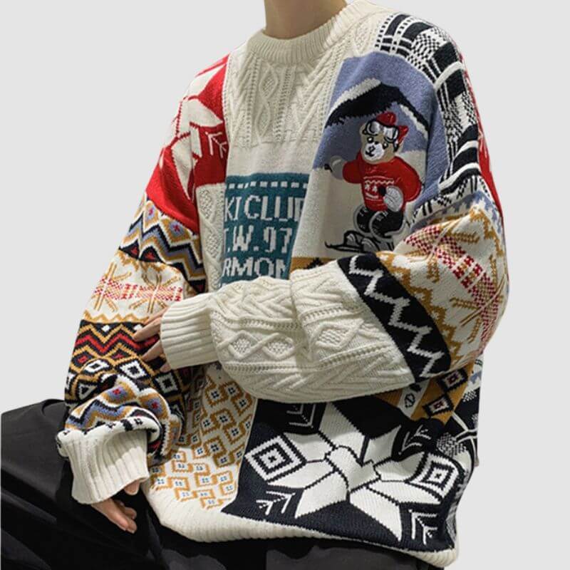 Style Core Aesthetics, New Style Trends Christmas Ski Bear Sweater Style Core Aesthetics, New Style Trends Christmas Ski Bear Sweater