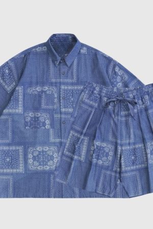 Style Core Aesthetics, New Style Trends Cityboy Denim Shirt Set