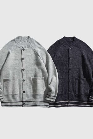 Style Core Aesthetics, New Style Trends Classic Button-Up Knit Cardigan