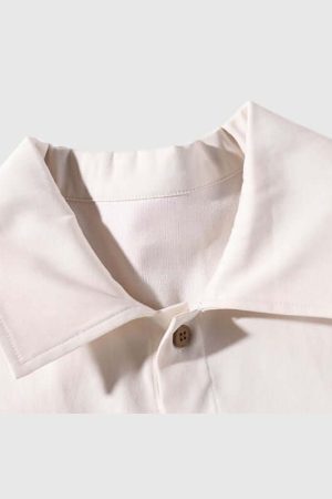 Style Core Aesthetics, New Style Trends Classic Contrast Patchwork Shirts